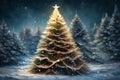 Beautifully adorned Christmas trees Royalty Free Stock Photo