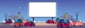 Outdoor cinema, winter drive-in movie theater Royalty Free Stock Photo