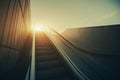 Outdoor city escalator in Barcelona Royalty Free Stock Photo