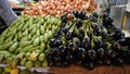 Outdoor City Fruit and Dried Herb Market in Jordan