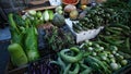 Outdoor City Fruit and Dried Herb Market in Jordan