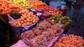 Outdoor City Fruit and Dried Herb Market in Jordan