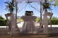 Outdoor Civil Wedding Set Up Royalty Free Stock Photo