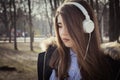 Outdoor close up portrait of a pretty teenage girl Royalty Free Stock Photo