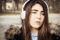 Outdoor close up portrait of a pretty teenage girl Royalty Free Stock Photo