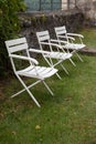 Outdoor collapsible wooden chairs