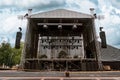 Outdoor concert venue stage and lighting Royalty Free Stock Photo