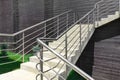 Outdoor Concrete Staircase With Stainless Steel Handrail