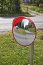 Outdoor convex safety mirror