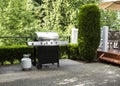 Outdoor cooker on House Patio Royalty Free Stock Photo