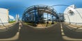 Outdoor coolant pipeline infrastructure panorama