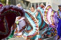 Outdoor dance show-performance during the Mexican Independence Day Parade Royalty Free Stock Photo