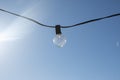 outdoor decorative lightbulb on blue sky