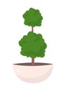 Outdoor decorative tree semi flat color vector object