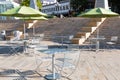 Outdoor Dining Area in Downtown San Diego Royalty Free Stock Photo