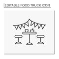 Outdoor dining line icon