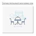 Outdoor dining line icon
