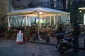 Outdoor dining Naples, Italy.