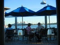 Outdoor Dining by the Rainbow Harbor, Long Beach, California, USA Royalty Free Stock Photo