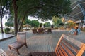 Outdoor Dining Venue At Beachfront Resort, Fish Eye Lens