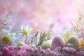 Easter Eggs Background. Generative Ai