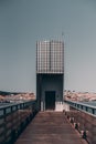 An outdoor elevator on the hill