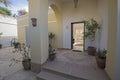 Outdoor entrance area at luxury tropical holiday villa