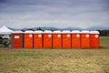 Outdoor event rented public toilets