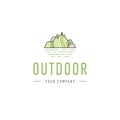 Outdoor explorer badge. Illustration of outdoor explorer label. Typography and roughen style. Outdoor explorer logo