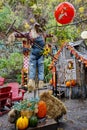 Outdoor Fall Decorations in the Quartier Petit Champlain of Quebec City, Canada Royalty Free Stock Photo