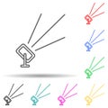 outdoor floodlight multi color style icon. Simple thin line, outline vector of spotlight icons for ui and ux, website or mobile Royalty Free Stock Photo