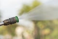 Outdoor floor cleaning with high pressure water jet Royalty Free Stock Photo