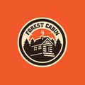 Outdoor Forest Cabin Emblem Ready Made Logo Vector Isolated Royalty Free Stock Photo