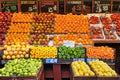 Outdoor fruit vendor and vegetable display