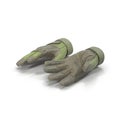 Outdoor Full Finger Assault Soldier Gloves Tan on white. 3D illustration Royalty Free Stock Photo