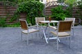 Outdoor furniture with table and four chairs