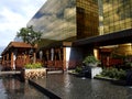 Outdoor garden and architectural design of the City of Dreams Manila Royalty Free Stock Photo