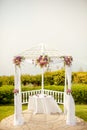 Outdoor gazebo used as a wedding alter