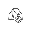 Outdoor gear line icon Royalty Free Stock Photo