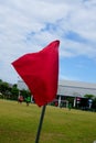 Red corner flag Royalty Free Stock Photo