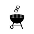 Outdoor grill vector. BBQ grill icon isolated Royalty Free Stock Photo