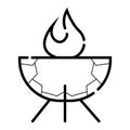 Outdoor grill vector icon Royalty Free Stock Photo