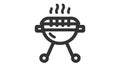 Outdoor grill vector icon illustration isolated on white background Royalty Free Stock Photo