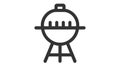 Outdoor grill vector icon illustration isolated on white background Royalty Free Stock Photo