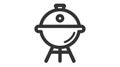 Outdoor grill vector icon illustration isolated on white background Royalty Free Stock Photo