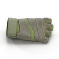 Outdoor Half Finger Assault Soldier Glove on white. Side view. 3D illustration Royalty Free Stock Photo