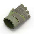 Outdoor Half Finger Assault Soldier Glove on white. 3D illustration Royalty Free Stock Photo