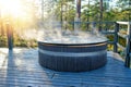 Outdoor hot tub Royalty Free Stock Photo