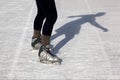 Outdoor Ice Skater and Shadow