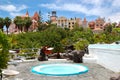 Outdoor jacuzzi at the luxury hotel Royalty Free Stock Photo